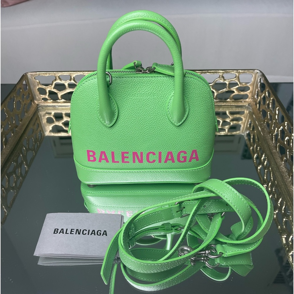 Balenciaga 100% Authentic. SMALL LIME GREEN AND PINK